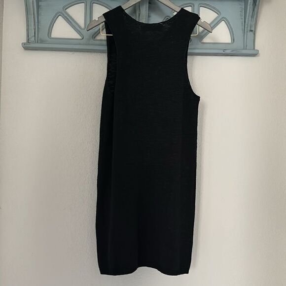NWOT Free People Nina Sweater Mini Dress Black Beach XS Sleeveless Crew Flowing - Picture 6 of 11